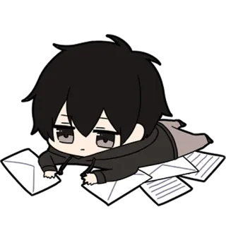❤️ anime, manga, chibi, cute, letters telegram sticker