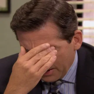 😤 Michael Scott The Office the office, michael scott, menangis, meme, sedih, serial tv whatsapp sticker