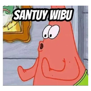 ☺ Patrick Star Spongebob Squarepants SANTUY WIBU patrick, spongebob, desenho animado, meme whatsapp sticker