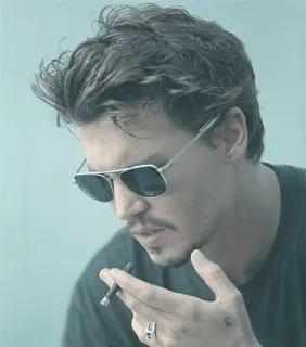🚬 uomo, occhiali da sole, sigaretta, fumare, ritratto telegram sticker