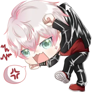 😡 애니메이션, 캐릭터, SD, 화난, 귀여운, 스티커 whatsapp sticker