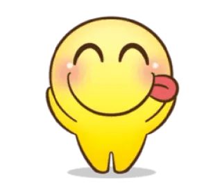 😋 Uśmiech, Emoji, Szczęśliwy, Uroczy, Język, Rumieniec whatsapp sticker