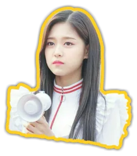 😕 chica, coreana, idol, cantante, mujer, retrato, persona telegram sticker