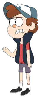 ️ Dipper Pines Gravity Falls dessin animé, personnage, garçon, Gravity Falls, Dipper Pines telegram sticker