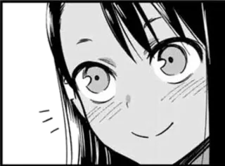 🖤 anime, manga, girl, cartoon, portrait, smile telegram sticker