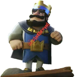 ❤ @clashroyal クラッシュロワイヤル, キング, ゲーム, キャラクター, 王冠 telegram sticker