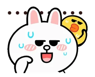 🤪 rabbit, cartoon, sticker, cute, animal, funny telegram sticker