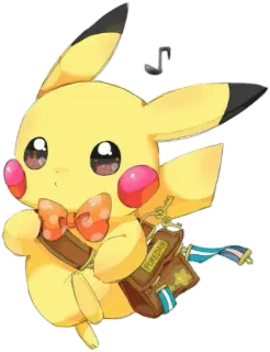🎵 Pikachu Pokemon ปิกาจู, โปเกมอน, น่ารัก, สัตว์, อนิเมะ telegram sticker