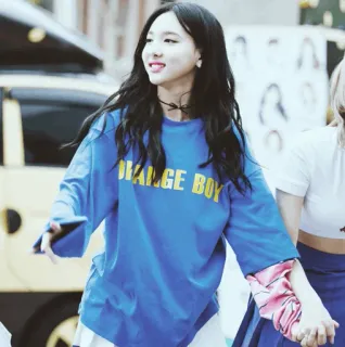 🗝 ORANGE BOY woman, kpop, orange boy, fashion, clothing telegram sticker