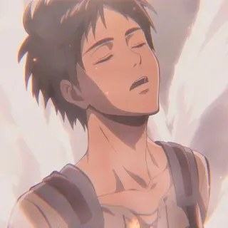 🥰 Eren Yeager Attack on Titan Anime, Manga, Eren Yeager, L'attacco dei giganti, Shingeki no Kyojin, AOT telegram sticker