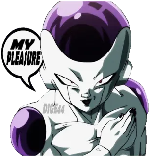 🤝 Frieza Dragon Ball MY PLEASURE Anime, Dragon Ball, Freezer, De nada telegram sticker