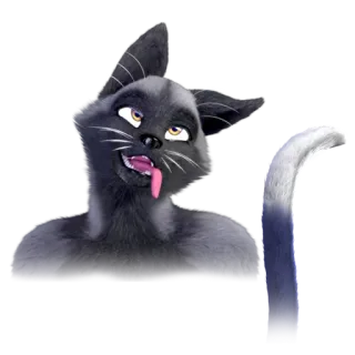 😜 Katze, Cartoon, Tier, Zunge, Fell, Lustig, Meme telegram sticker