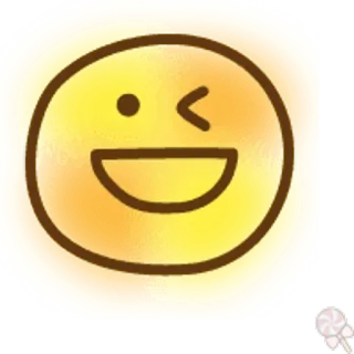 🍥 Emoji, Faccina, Faccina che fa l'occhiolino, Felice, Positivo, Allegro telegram sticker