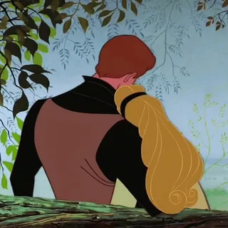 🧚♀ Aurora Sleeping Beauty Romantik, Prinzessin, Liebe, Paar, Märchen, Disney, Cartoon, Dornröschen telegram sticker
