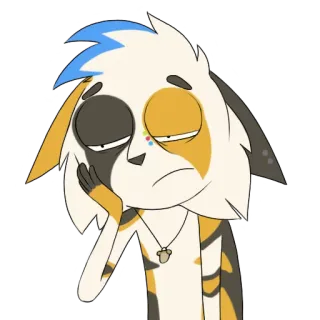 😪 Cartoon, Tier, Traurig, Gelangweilt, Müde, Schläfrig telegram sticker