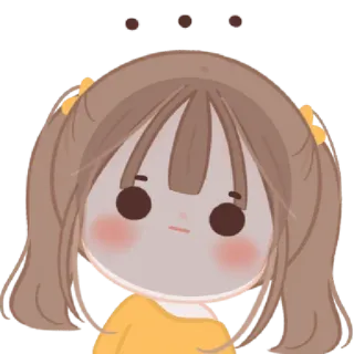 😐 Dessin animé, Fille, Mignon, Anime, Kawaii whatsapp sticker