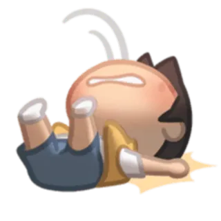😓 Cartoon, Anime, Personage, Emoticon, Emotie, Gestrest, Huilend telegram sticker