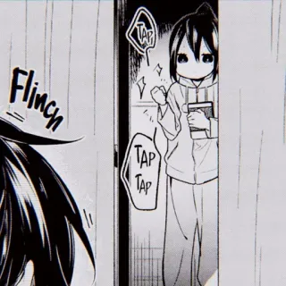 🖤 Flinch Manga, Anime, Niedlich, Tippen, Tür telegram sticker