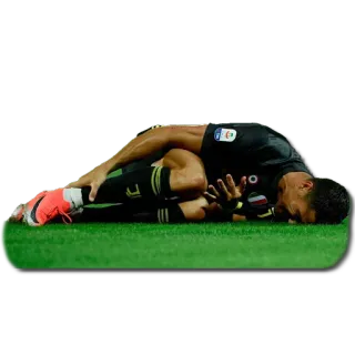 😫 voetbal, blessure, pijn, gras, veld telegram sticker