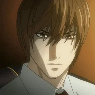 ⚖ Light Yagami Death Note Anime, Light, Yagami, Death Note, Sérieux telegram sticker