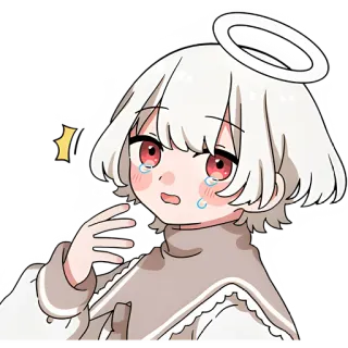 🙄 อนิเมะ, นางฟ้า, ร้องไห้, เศร้า, น่ารัก, คาวาอิ, มังงะ telegram sticker
