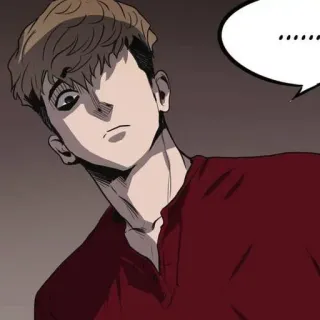 😐 ...... anime, manga, cartoon, expression, character telegram sticker