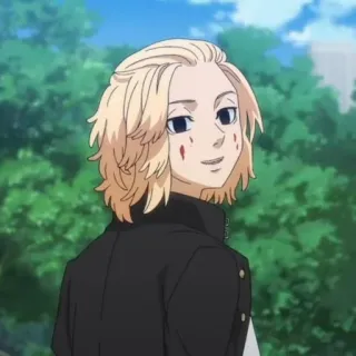 ⛓ Mikey Tokyo Revengers anime, manga, character, blonde hair, animation, tokyo revengers telegram sticker