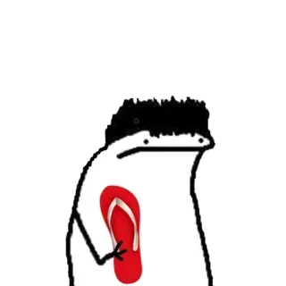 🩴 Dibujos animados, Chanclas, Monigote, Humor, Divertido, Meme whatsapp sticker