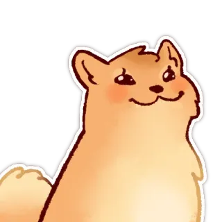 😌 หมา, น่ารัก, สัตว์, สัตว์เลี้ยง, ชิบะอินุ telegram sticker