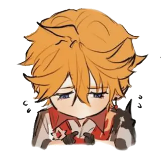 😔 Tartaglia Genshin Impact Anime, Jeu vidéo, Chibi, Personnage, Tartaglia, Genshin Impact whatsapp sticker