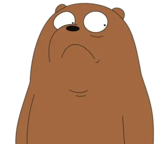 😨 bear, cartoon, animal telegram sticker
