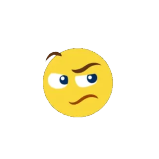 🤨 Emoji, Confundido, Inseguro, Preguntando, Duda, Cara amarilla whatsapp sticker
