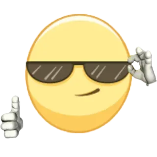 😎 Emoji, Figo, Occhiali da sole, Ok, Pollice in su telegram sticker