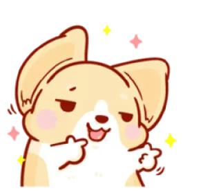😉 狗, 卡通, 中指, 冒犯 telegram sticker