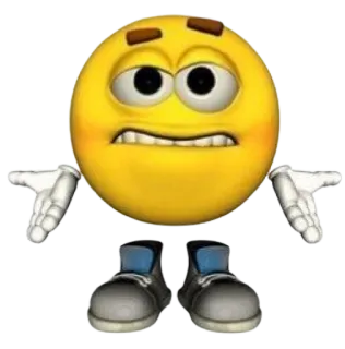 🤨 Emoji, Confuso, Meme, Giallo, Dubbioso, Espressione, Personaggio whatsapp sticker