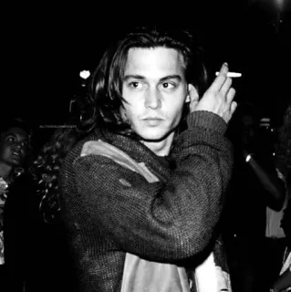 ⛓ Johnny Depp 约翰尼·德普, 吸烟, 香烟, 演员, 名人 telegram sticker