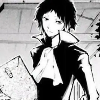 🖤 Akutagawa Ryunosuke Bungo Stray Dogs anime, manga, character, akutagawa, bungo stray dogs telegram sticker