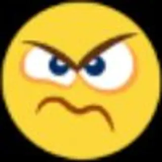 🌟 en colère, emoji, fou, contrarié, frustré telegram sticker