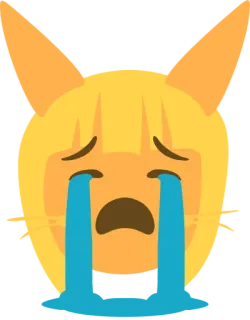 😭 pleurer, triste, emoji, larmes, contrarié, jaune telegram sticker