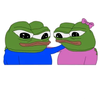 😍 Pepe the Frog pepe, kikker, meme, internet meme, verdrietig, emotioneel telegram sticker