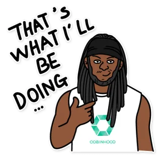 👉 THAT 'S WHAT I'LL BE DOING... цитата, высказывание, иллюстрация, указание, мужчина, персонаж telegram sticker
