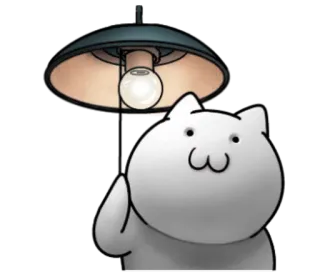 💡 gato, pegatina, lindo, dibujos animados, lámpara, animales whatsapp sticker