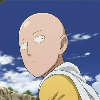 🪶 Saitama One-Punch Man Anime, One Punch Man, Saitama, Eroe, Calvo, Manga whatsapp sticker
