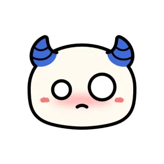 ☹️ mono, diablo, dibujos animados, monstruo, personaje, cuernos telegram sticker