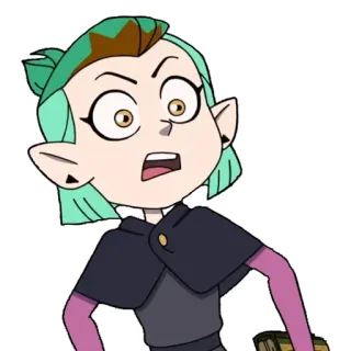 😠 Amity Blight The Owl House Amity Blight, cartoon, animated character, The Owl House, witch, teen, green hair telegram sticker