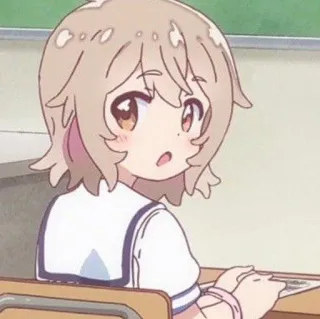 🎐 Anime, Chica, Uniforme escolar, Dibujo animado telegram sticker
