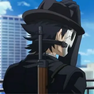 🚬 Anime, Pistola, Máscara, Personaje, Violencia, Militar telegram sticker