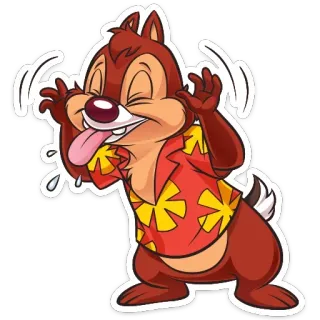 😛 Chip cartoon, disney, chipmunk, funny, goofy telegram sticker