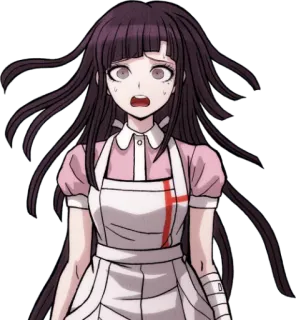 😧 Mikan Tsumiki Danganronpa anime, manga, przestraszony, pielęgniarka, Danganronpa, Mikan Tsumiki whatsapp sticker