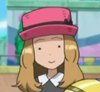 😐 Serena Pokemon серена, покемон, аниме, мультфильм, персонаж whatsapp sticker
